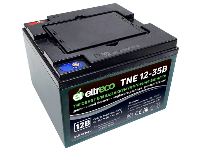 Тяговый аккумулятор Eltreco TNE12-35 (12V28.5A/H C3)